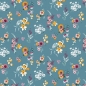 Preview: Baumwolle | FLOWERY Blumen | azurblau